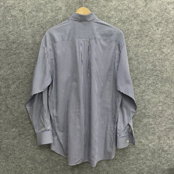 Austin Taylor Mens Button Down Dress Shirt Old Money 100% Cotton Blue Stripe XXL - Picture 3 of 9
